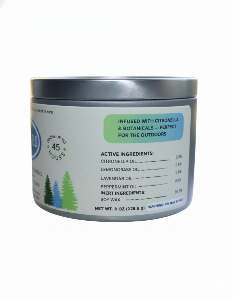 Premium Citronella Outdoor Candle — 8 oz All-Natural Candle